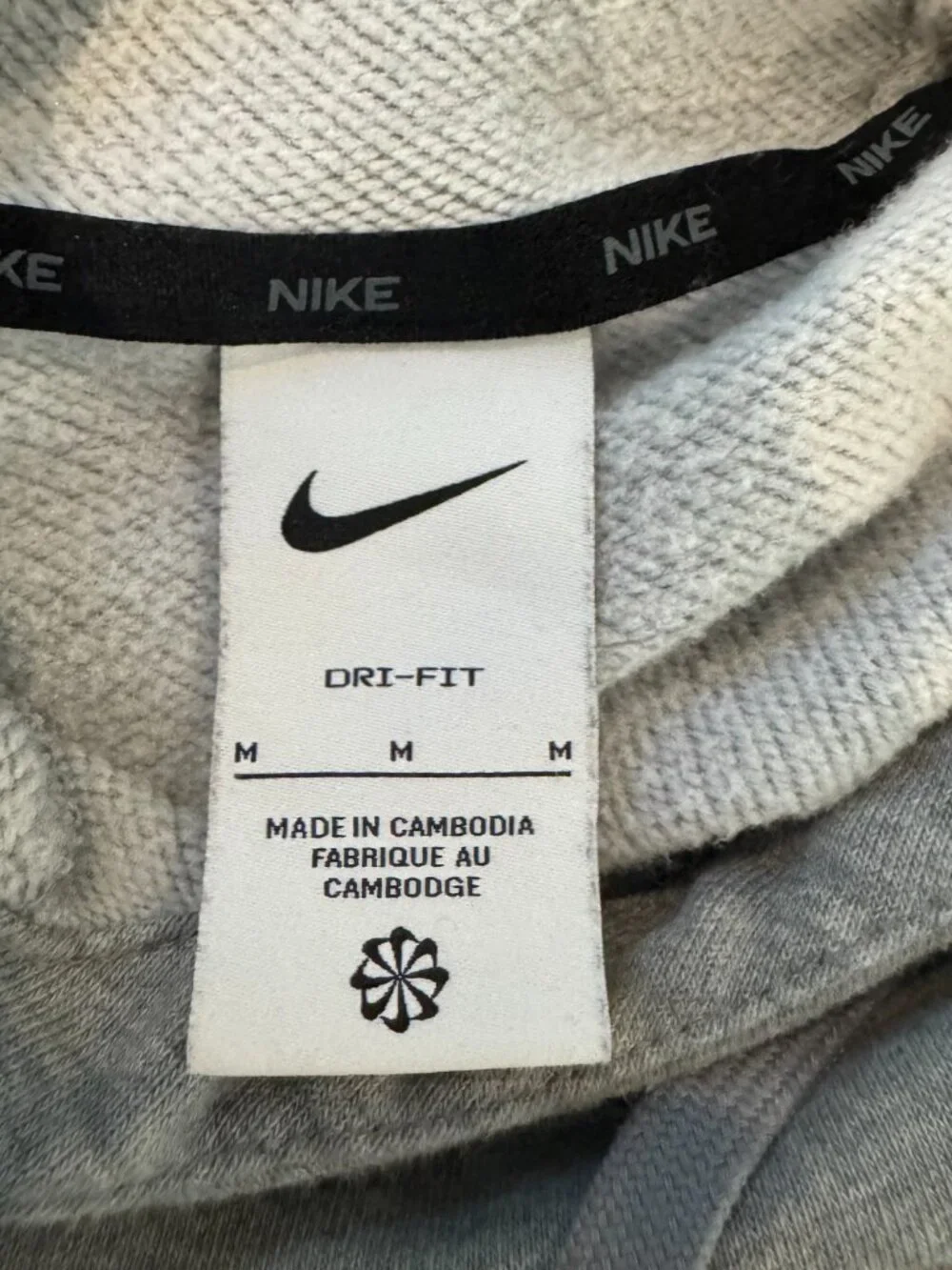 Nike Dri-Fit Fleece Pullover Sweatshirt Hoodie Grey Men's CZ2425-063
